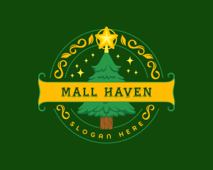 Festive Christmas Holiday logo design