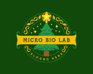 Festive Christmas Holiday logo design