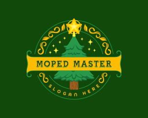 Festive Christmas Holiday logo design