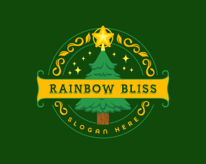 Festive Christmas Holiday logo design