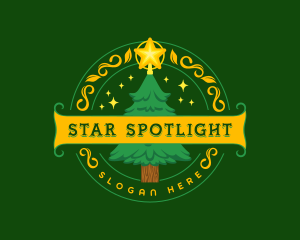 Festive Christmas Holiday logo design