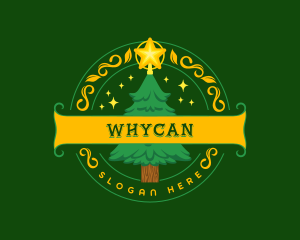 Badge - Festive Christmas Tree logo design