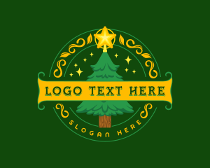 Merry - Festive Christmas Tree logo design