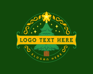 Festive Christmas Tree Logo