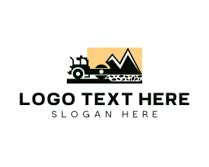 Construction - Compactor Construction Machinery logo design