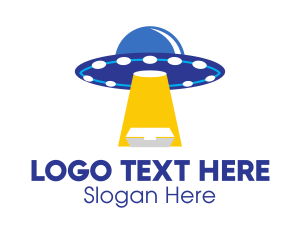 Space - Alien Food Delivery logo design