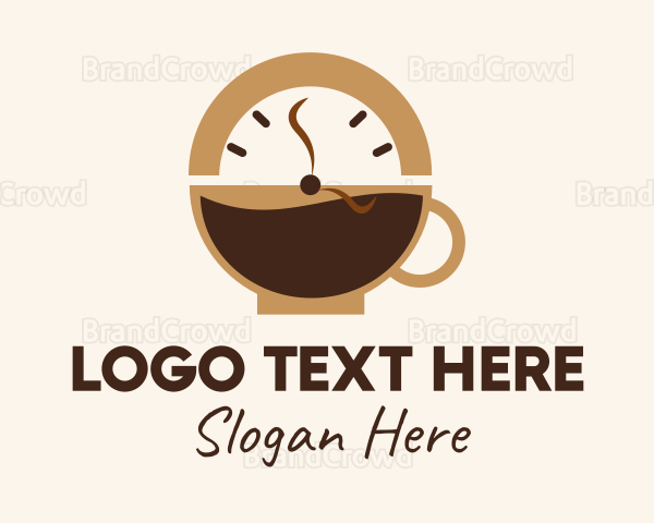 Coffee Mug Clock Logo