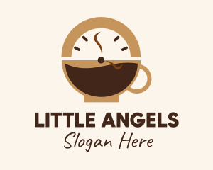 Coffee - Coffee Mug Clock logo design