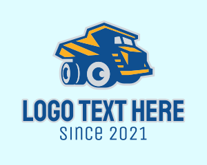 Garbage Truck - Construction Dump Truck logo design