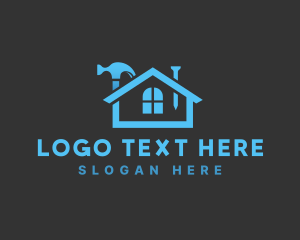 Tradesman - Hammer Construction House logo design