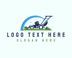 Plant - Lawn Mower Eco Maintenance logo design