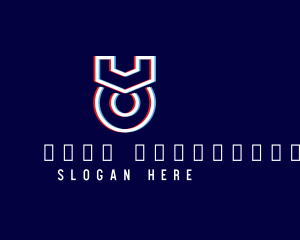Online - Anaglyph Monogram Letter VO logo design