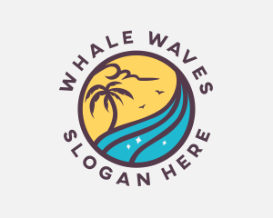 Island Beach Waves logo design