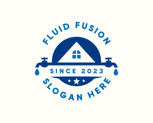 Water Faucet Plumbing logo design