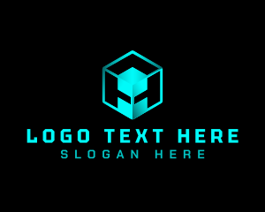 Online Gaming - Cyber Cube Technology logo design