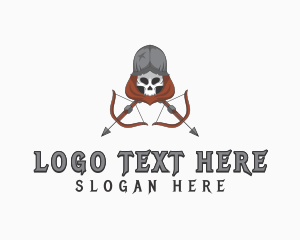 Mercenary - Skull Combat Archer logo design