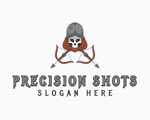 Marksmanship - Skull Combat Archer logo design