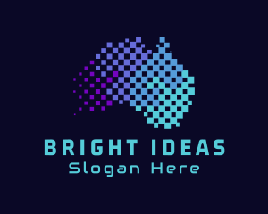 Led - Australian Technology Pixels logo design
