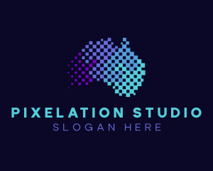 Australian Technology Pixels logo design