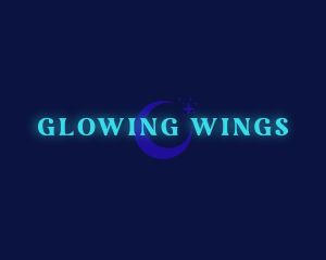 Neon Moon Business Glow logo design