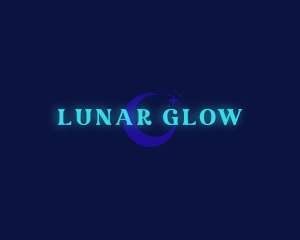 Neon Moon Business Glow logo design