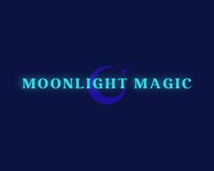 Neon Moon Business Glow logo design