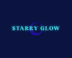 Neon Moon Business Glow logo design