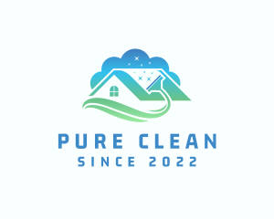 House Roof Cleaning logo design