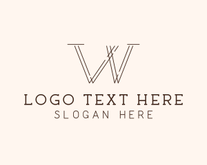 Carpentry Letter W  Logo
