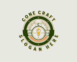 Hipster Beer Pub logo design