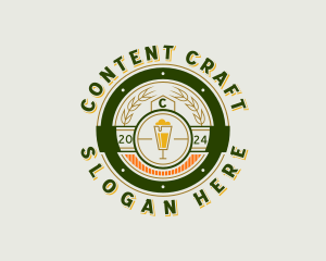 Hipster Beer Pub logo design