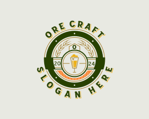 Hipster Beer Pub logo design