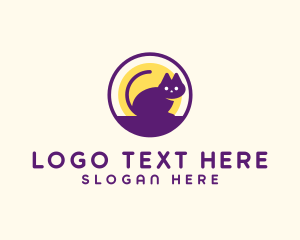 Pet Store - Moon Pet Cat logo design