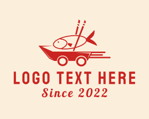 Delivery Service - Seafood Cart Express logo design