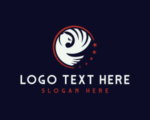 America - Patriotic Eagle Aviary logo design