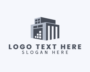 Container - Storage Warehouse Building logo design