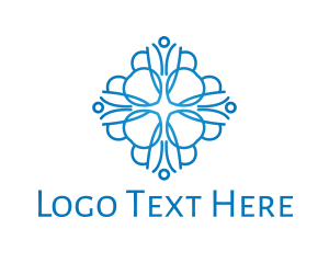 Blog - Blue Floral Pattern logo design