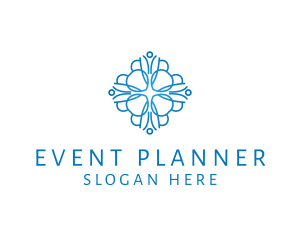 Blue - Elegant Floral Pattern logo design