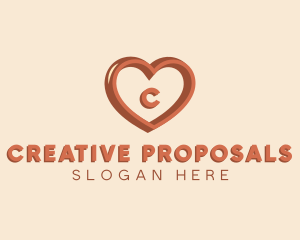 Proposal - Romantic Valentine Heart logo design