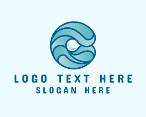 Coast - Ocean Pearl Wave logo design