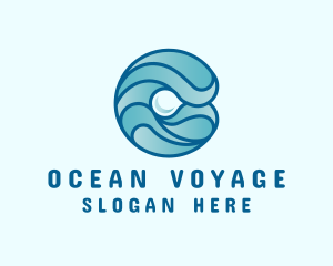 Ocean Pearl Wave logo design