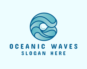 Ocean Pearl Wave logo design