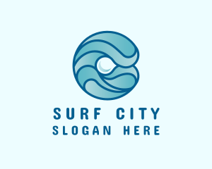 Ocean Pearl Wave logo design