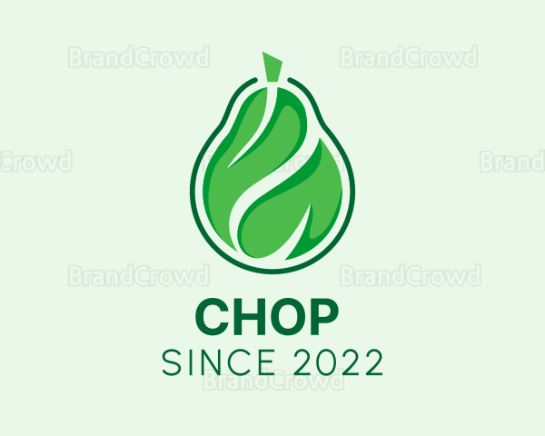 Leaf Pear Fruit Logo