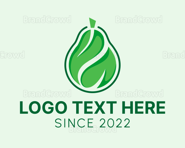 Leaf Pear Fruit Logo