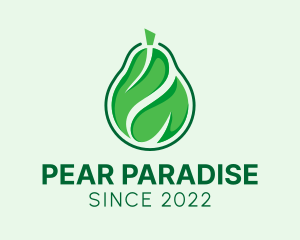 Pear - Leaf Pear Fruit logo design