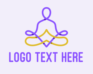 Hindu - Minimalist Yoga Studio logo design