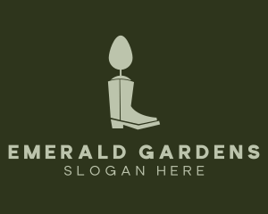 Tree Boots Gardening logo design