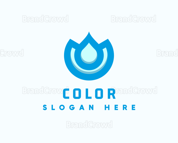 Drinking Water Droplet Logo