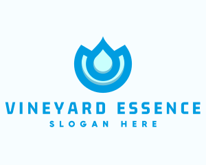 Drinking Water Droplet logo design